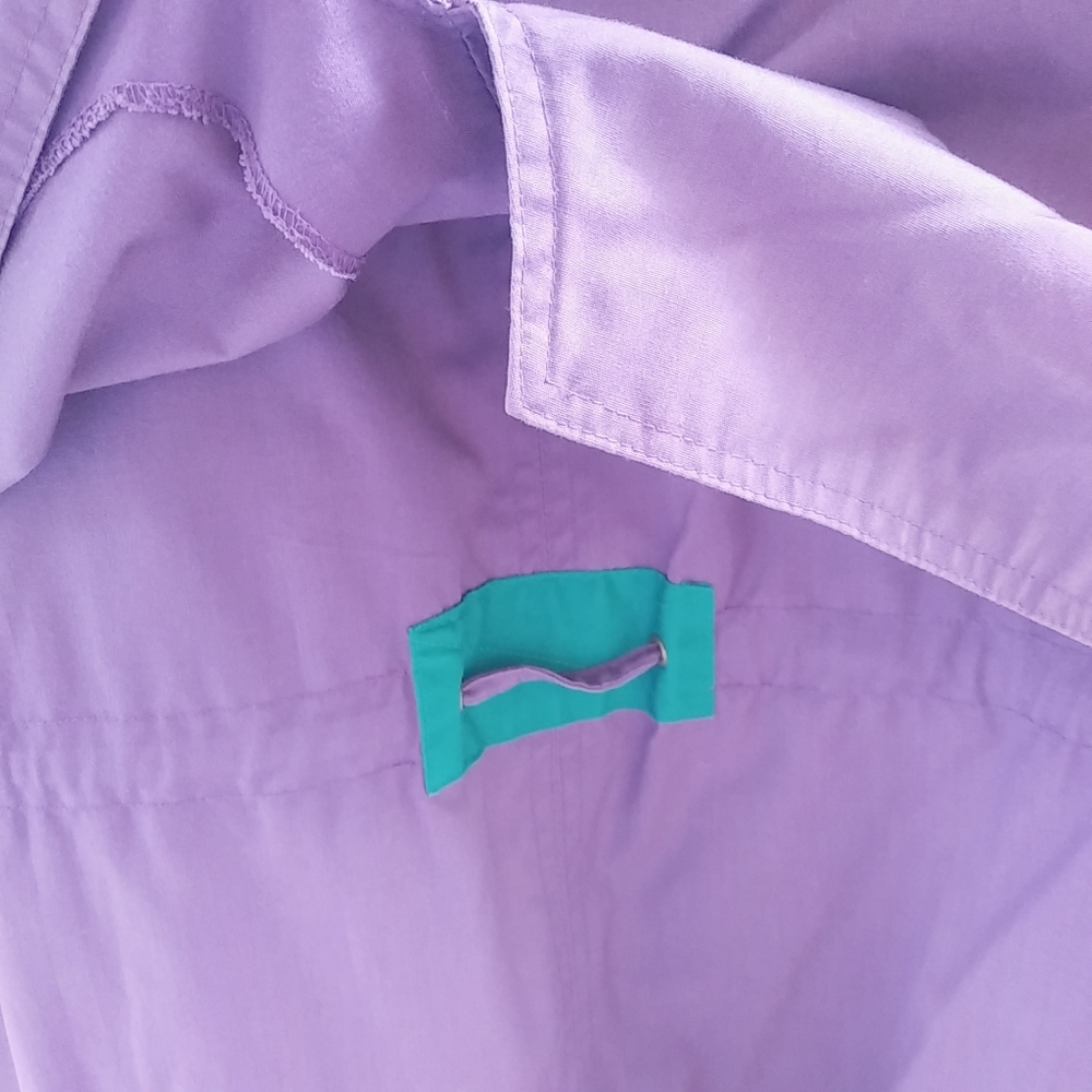 Outer Gear M Cozy Purple Turquoise Snap Zip Hoodie Winter Coat - Picture 5 of 13
